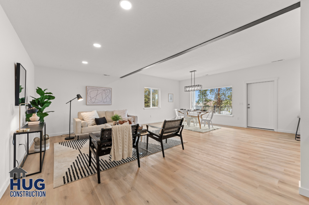 West Cora Avenue Custom Residential Home. Interior photo of the family room.