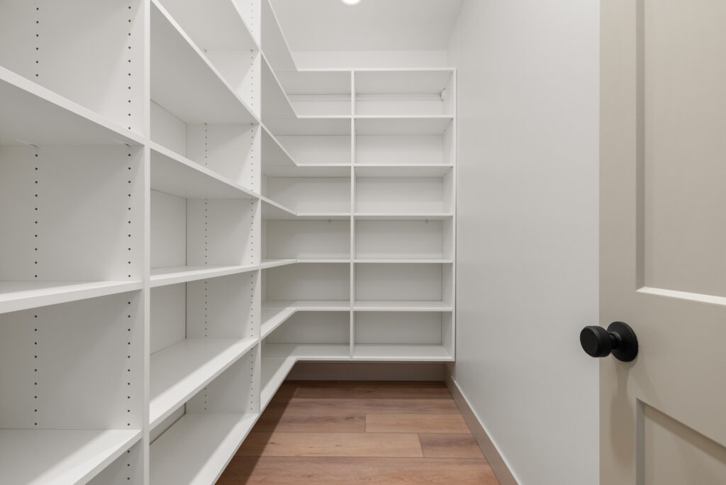 Luxury Custom Home Pantry Shelving.